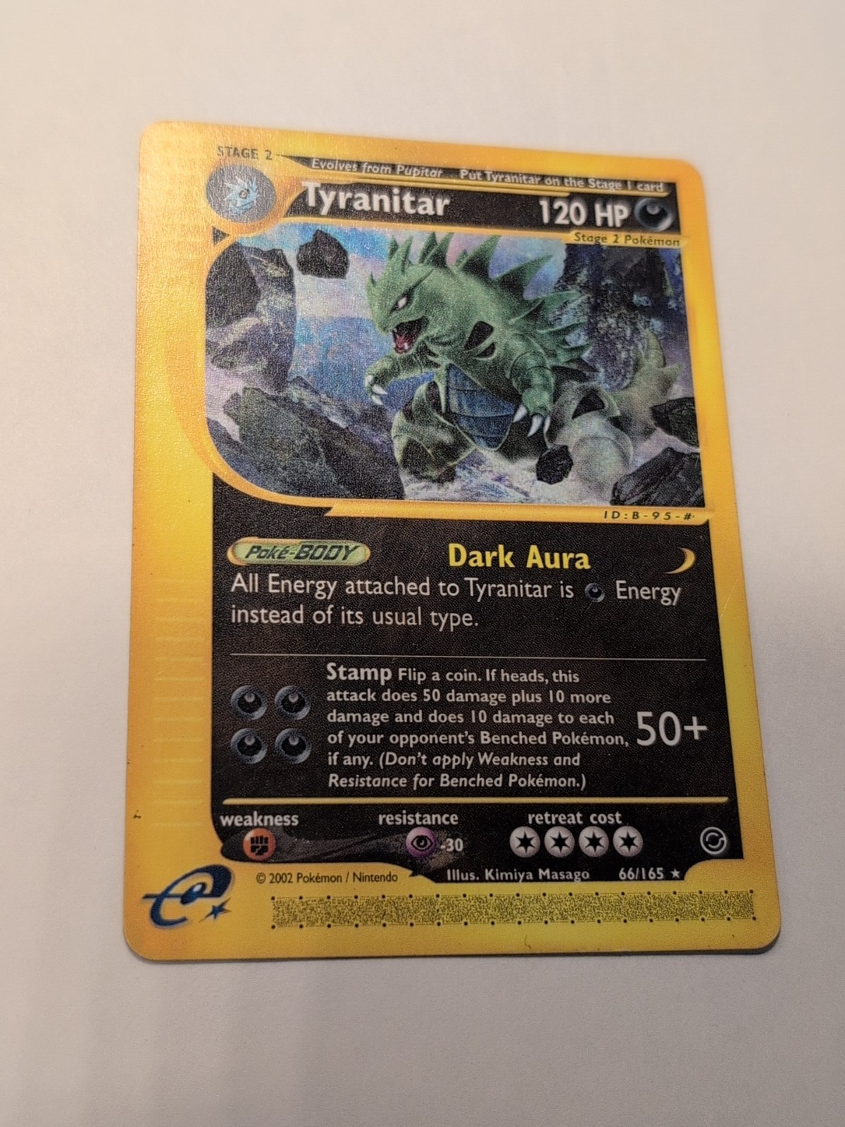 Tyranitar - 66/165 - Pokemon Expedition Non Holo Rare Card MP