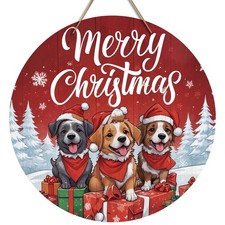 Merry Christmas Welcome Sign - Snowflake Christmas Door Hanger - Hello Winter