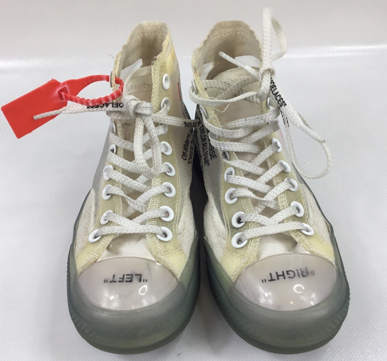 Off White x Converse The Ten Chuck Taylor All Star Vulcanized Hi Top SAMPLE 4.5 image 2