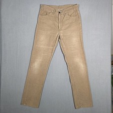 Vintage Levis Pants Mens 34x34 Brown Corduroy 519 Talon Zip 80s Made USA