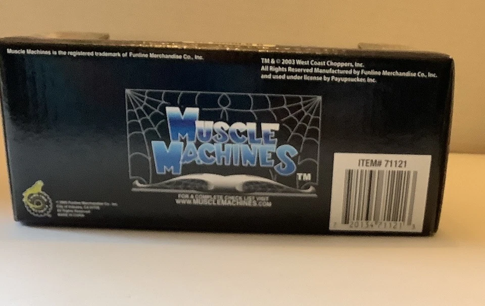 Jesse James West Coast Choppers 2003 1:18 Scale El Diablo Muscle Machines - Image 3 of 3