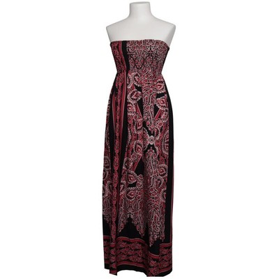 Maxikleid, Größe: 32, Schwarz/Pink/Mehrfarbig, Paisley, Damen #NJI