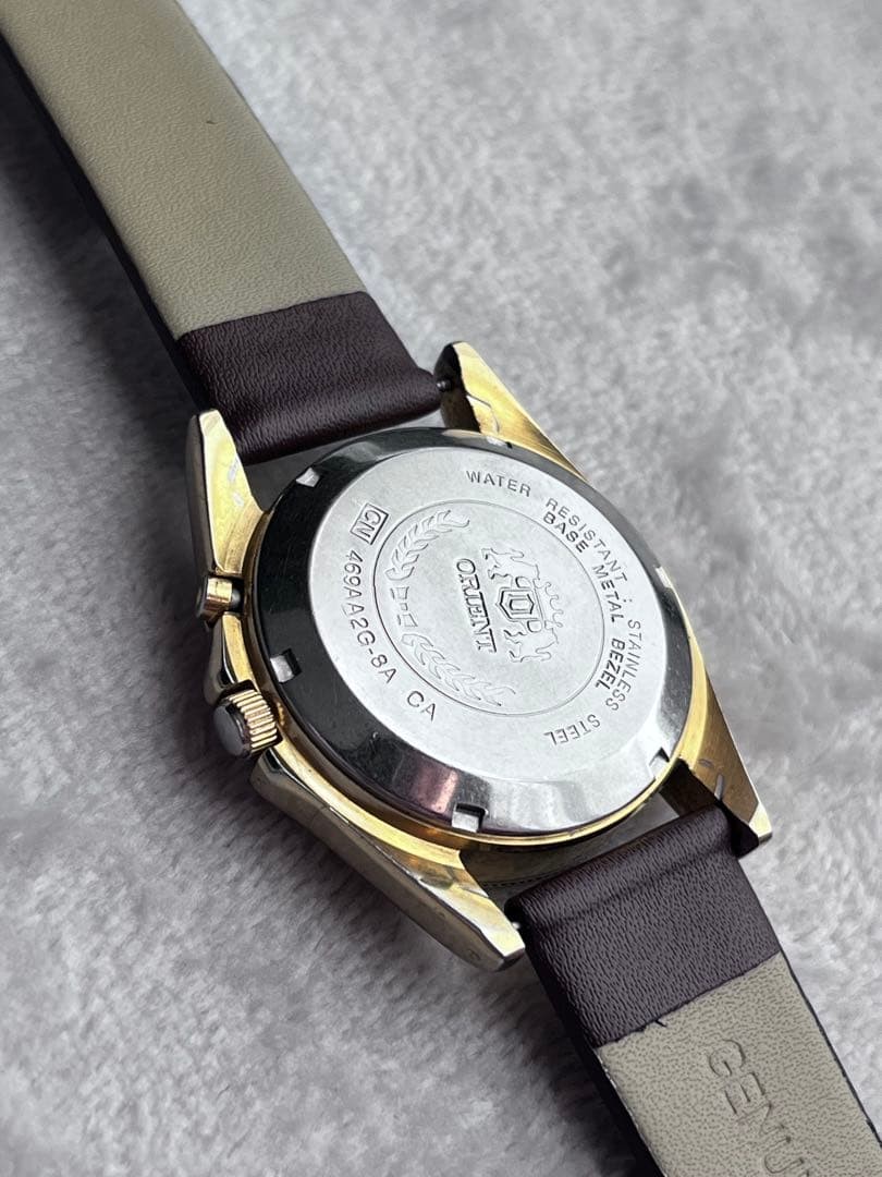 Buy Orient Vintage 469AA2G-8A Auto Watch Gold Case Leather Band