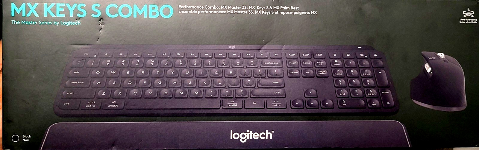 Logitech MX Keys S Combo Wireless Keyboard Mouse Palm Rest P