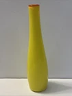 Vintage Murano Style Hand-Blown Art Glass Vase  Orange Yellow 10”