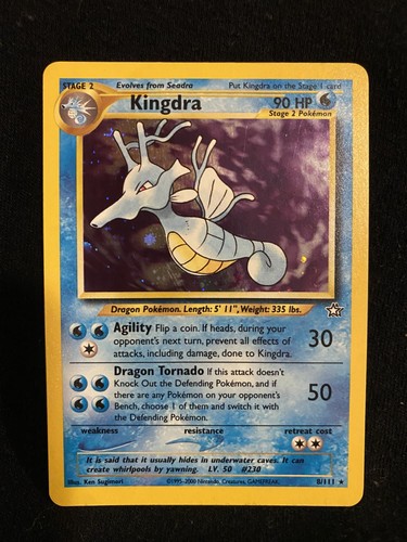 Pokémon TCG | Kingdra | 8/111 | Neo Genesis | Unlimited Ed. | Holo Rare