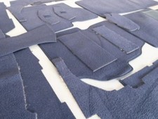 Boden Teppich Set f&uuml;r Mercedes W123 Coupe LOOP Fu&szlig;matte 19-teilig BLAU