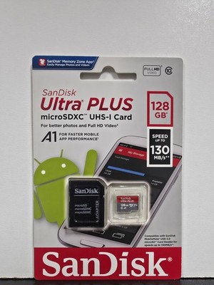 Sandisk Ultra PLUS microSDXC UHS-1 Card 128 GB NEW/SEALED