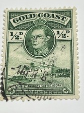 Gold Coast King George V1 Christians Borg Castle 1938 Used Fine Condition H