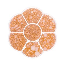 5645Pcs Pearls Beads for Crafting, 7 Sizes Beads, Orange