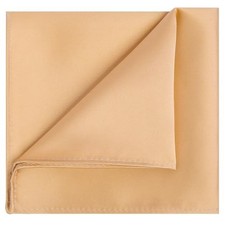 Satin Pocket Square Plain Color Handkerchief For Wedding, Prom, Gold Champagne