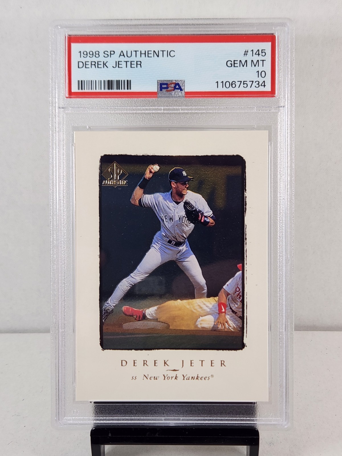 1998 SP Authentic #145 Derek Jeter PSA Gem Mint 10 HOF Yankees