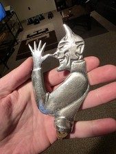 Vintage Horned Devil Hood Ornament Antique Hot Rod Rat Rod Gasser