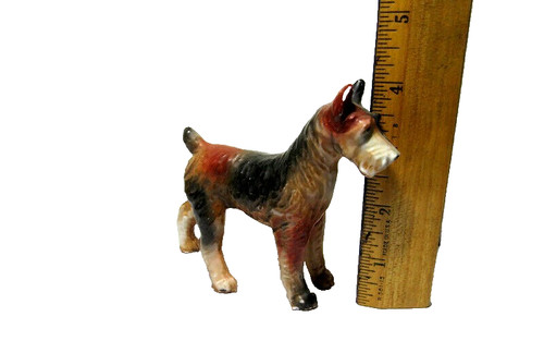 Irish Terrier Schnauzer Dog Figurine Made in Japan Mid Century 4" tall 60's