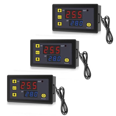 W3230 Digitaler Temperaturregler 3er Set zur genauen Temperaturregelung