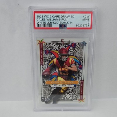Wild Card 2023 WC 5 Card Draw Caleb Williams White Jkr-Kld Black 1/1 PSA 9