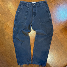 Jiberish Men  s Gray Denim Jeans Straight Fit 5-Pocket Button Closure