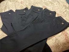 MEN  S CARHARTT RELAXED FIT TWILL UTILITY WORK PANTS - NAVY 36x30 5 pair 
