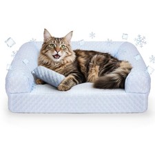 Cat Bed Beds for Indoor Cats Summer Cooling Pet Sofa Washable Medium for Puppy