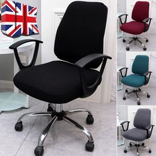 Office Split Chair Cover Stretch Computer Task Desk Seat Rotat Slipcover Covers.