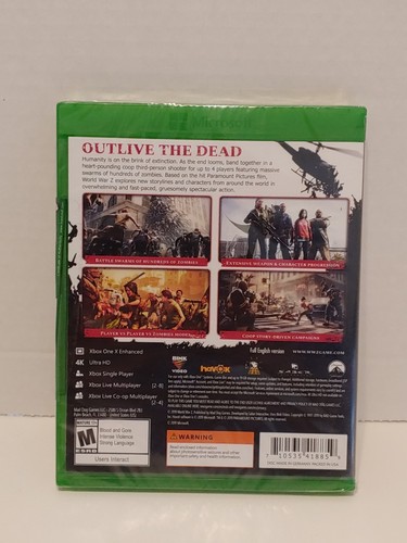World War Z Microsoft Xbox One Videospiel Brandneu Factory Sealed - Bild 3 von 4