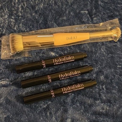 Doll 10 HydraBalm Precision Concealer Stick Light 3-Pack with Brush # 3