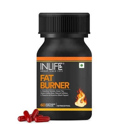 INLIFE Fat Burner Supplement for Men Women with L-Carnitine, Green Tea 60N