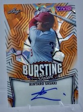 Rintaro Sasaki 2025 Leaf Vivid Auto 1/4 Bursting With Talent Stanford RC