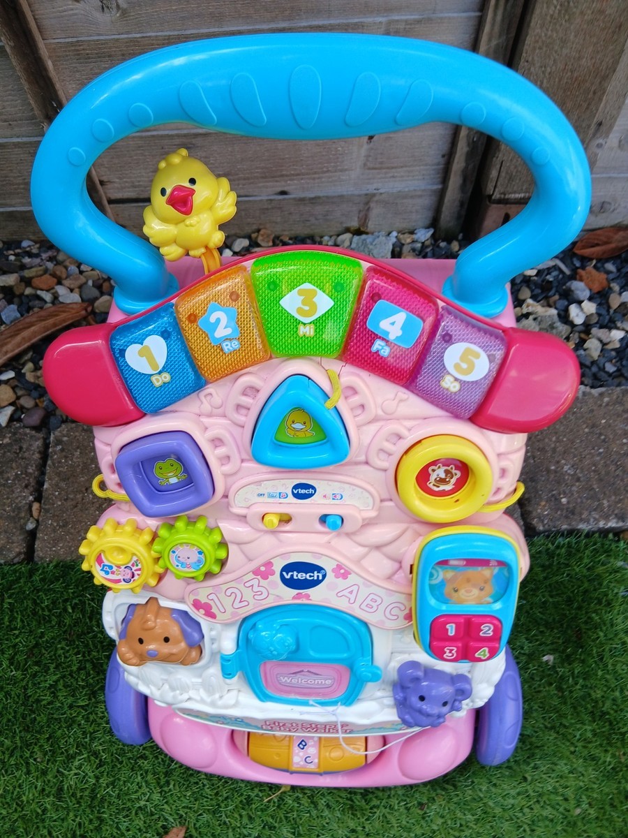 VTech First Steps Baby Walker Pink Musical Activity Centre UK