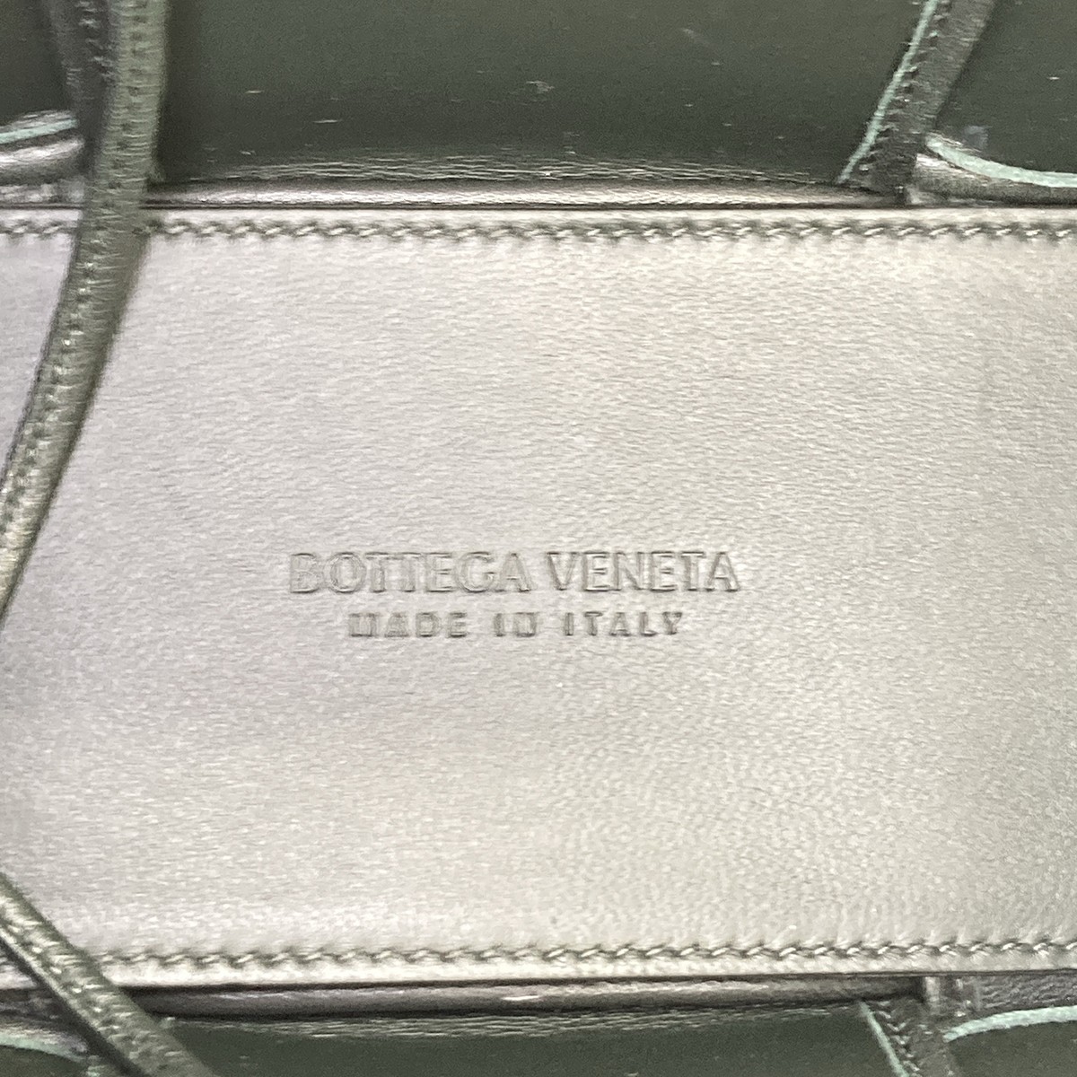 Bottega Veneta Mini Arco 2-Way Tote Tweed Leather Green Black thumbnail 10