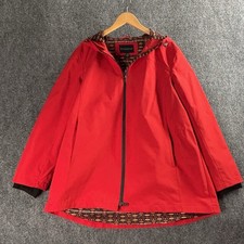Pendleton Woman  s XL Red Rain Waterproof Hooded Full Zip Lined Jacket