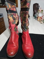 LARTISTE Spring Step Barbie stivali floreali in pelle taglia 40/9MED VINTAGE 