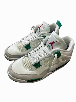 Nike Air Jordan 4 Retro SB Pine Green Mid Top Leather Sneakers - Women s Size 10