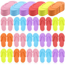 Geyoga 240 Pairs Disposable Pedicure Slippers Foam Disposable Spa Flip Flops