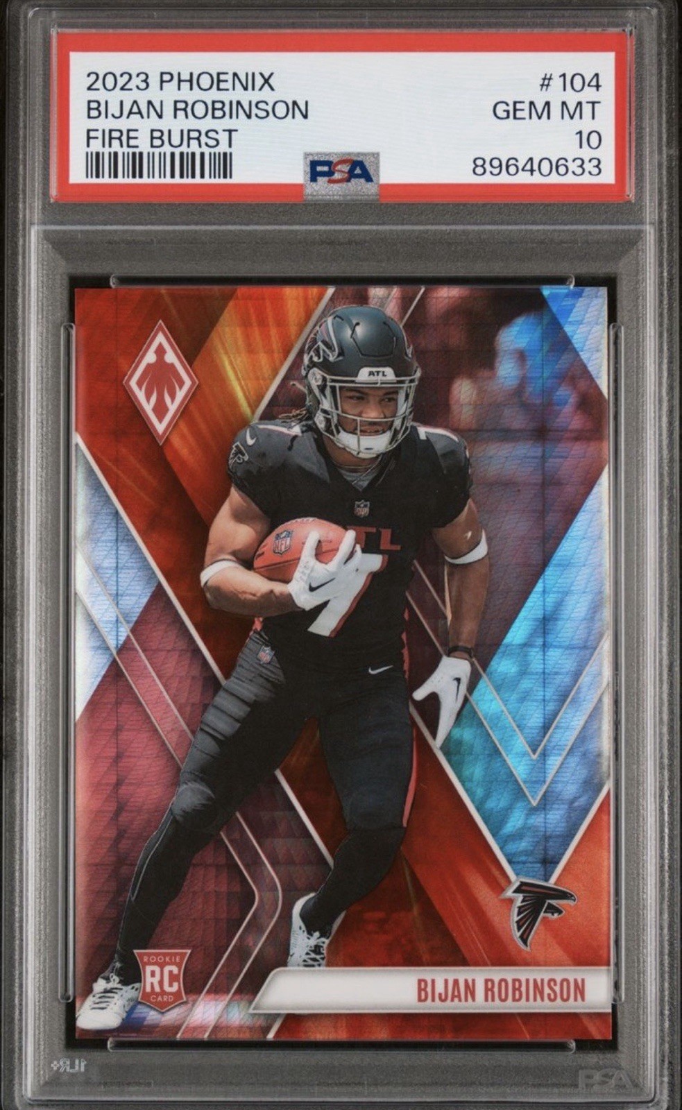 Bijan Robinson Panini Phoenix #104 Fire Burst