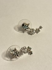 Triple Star Linked Stud Earrings Women Girls Jewellery Gift beautiful