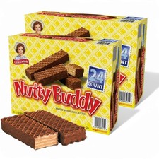 Nutty- Buddy Wafer Bars with Peanut Butter, 24 Count 2 box