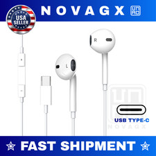 Headphones Earphones USB-C Type C For iPhone 17 16 15 Pro Max Plus iPad Pro