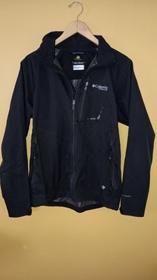 Columbia Titanium Jacket Mens Size M Black Full Zip Omni-Shield Omni-heat