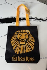 Lightweight The Lion King Broadway Tote Bag Black  Yellow Disney Musical Rare