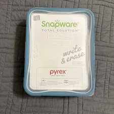 Snapware 8-Cup Pyrex Total Solution Food Storage Glass Container Write On Lid