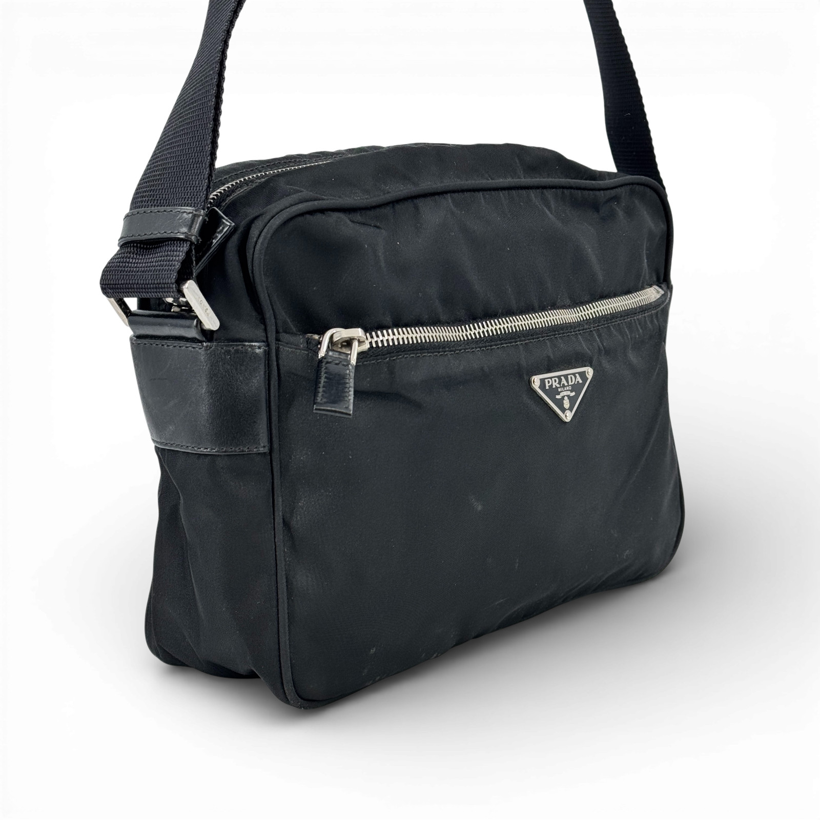 Auth PRADA Tessuto Nylon Black Shoulder Bag KA661 thumbnail 2