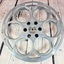 Vtg Goldberg Bros 15" 35mm Cast Aluminum Movie Film 6 Hole Reel Denver 20 Min 1