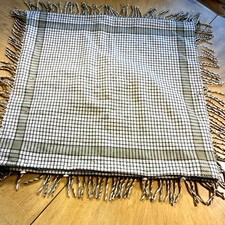 VTG Ralph Lauren Yorkshire Rose Wool Euro Sham Pillow Cover Fringed Plaid 25"