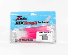 Zman Soft Bait StreakZ Curly 5" 4/Pack Pink Glow (9634)