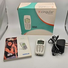 Vintage Nokia 3590 Cingular/At t Analog Cell phone Bundled in Box....Tested