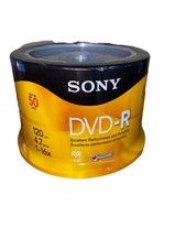 Sony DVD-R 50 Pack 4.7 GB 120 Min Blank Media Disc 1x-16x New Sealed