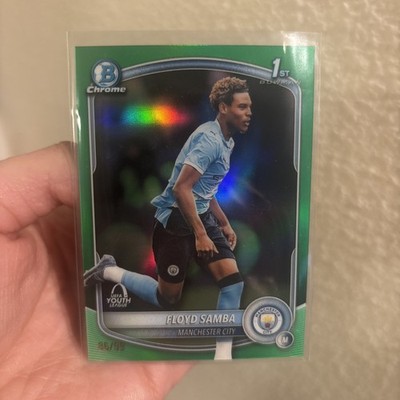 2025-26 Topps UCC Chrome Floyd Samba 1st Bowman, BU-FS - Green 86/99