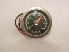 Vintage Sun Tachometer 7000 Rpm Green Line Sst - 70 No Transmitter Sending Unit