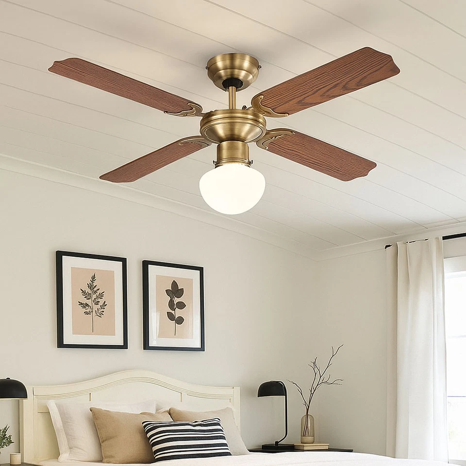 Ventilatore da Soffitto Plafoniera Ventola Destra Linkslauf 3 Livelli LED D - Immagine 4 di 4